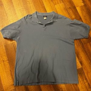 Mens Patagonia organic cotton polo shirt casual workwear short sleeve slate blue